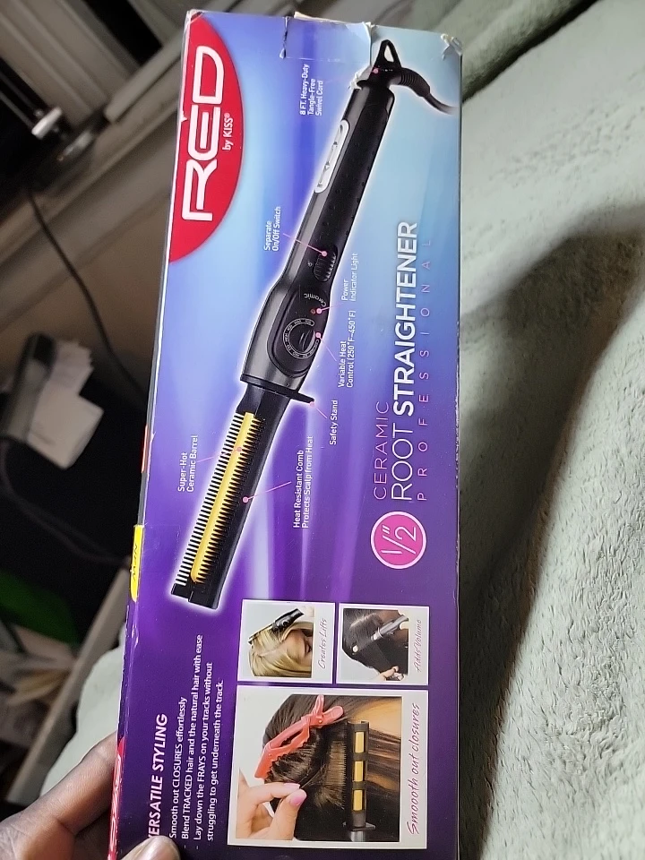 RED by KISS Ceramic Root Straightener Professional 1/2"