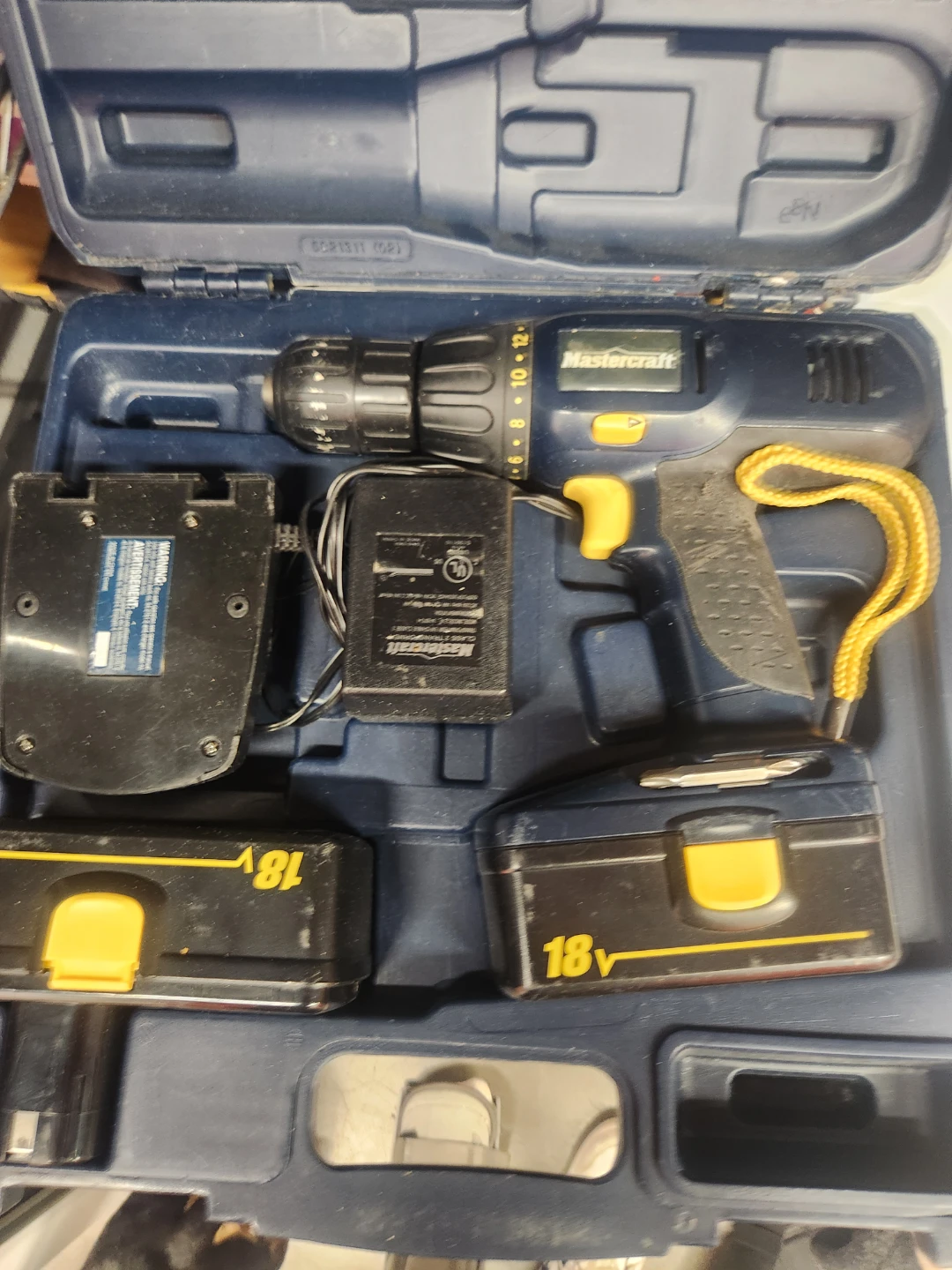 Mastercraft 18V Cordless Drill with Case and Batteries