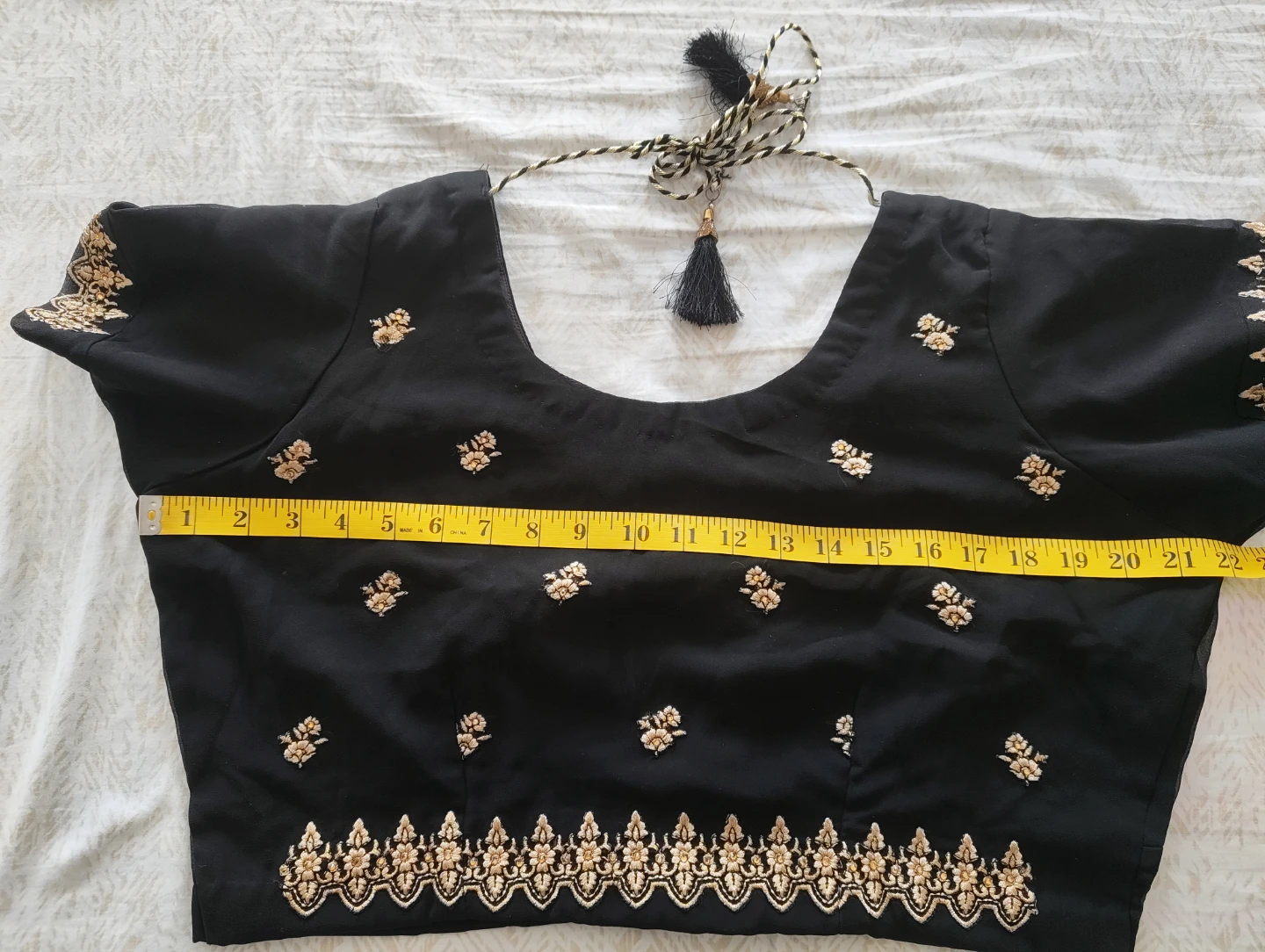 Brand New never worn Ready to wear Black Embroidered Blouse - photo 5