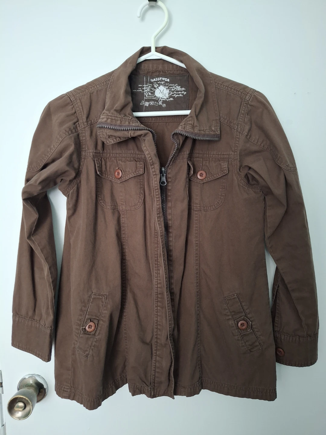 Women's Brown Zip Up Jacket