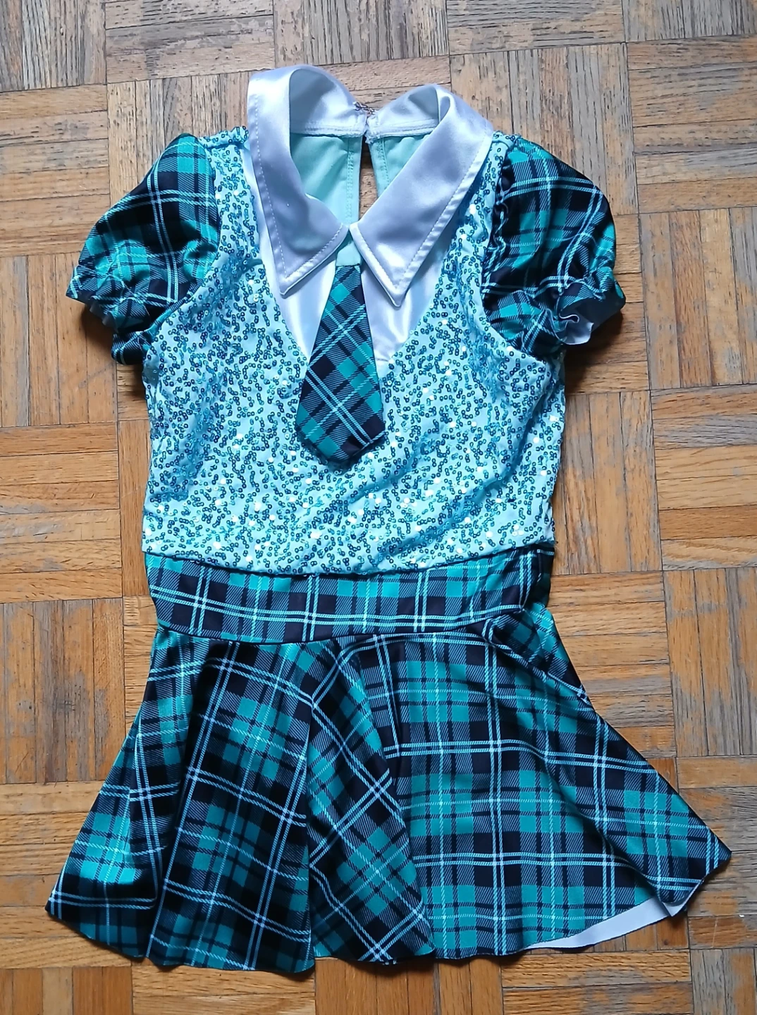 Layla sequin and plaid dance costume dress