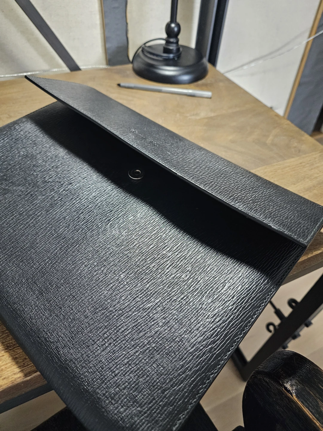 Salvatore Ferragamo Black Leather Laptop Sleeve - photo 2