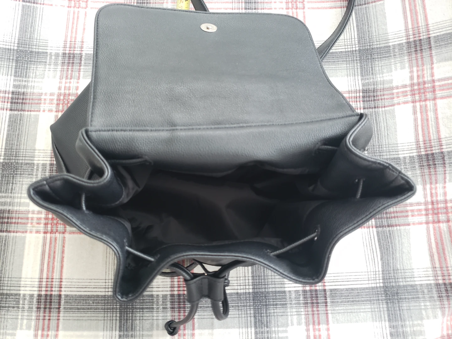 Victoria's Secret Black Faux Leather Backpack - photo 3