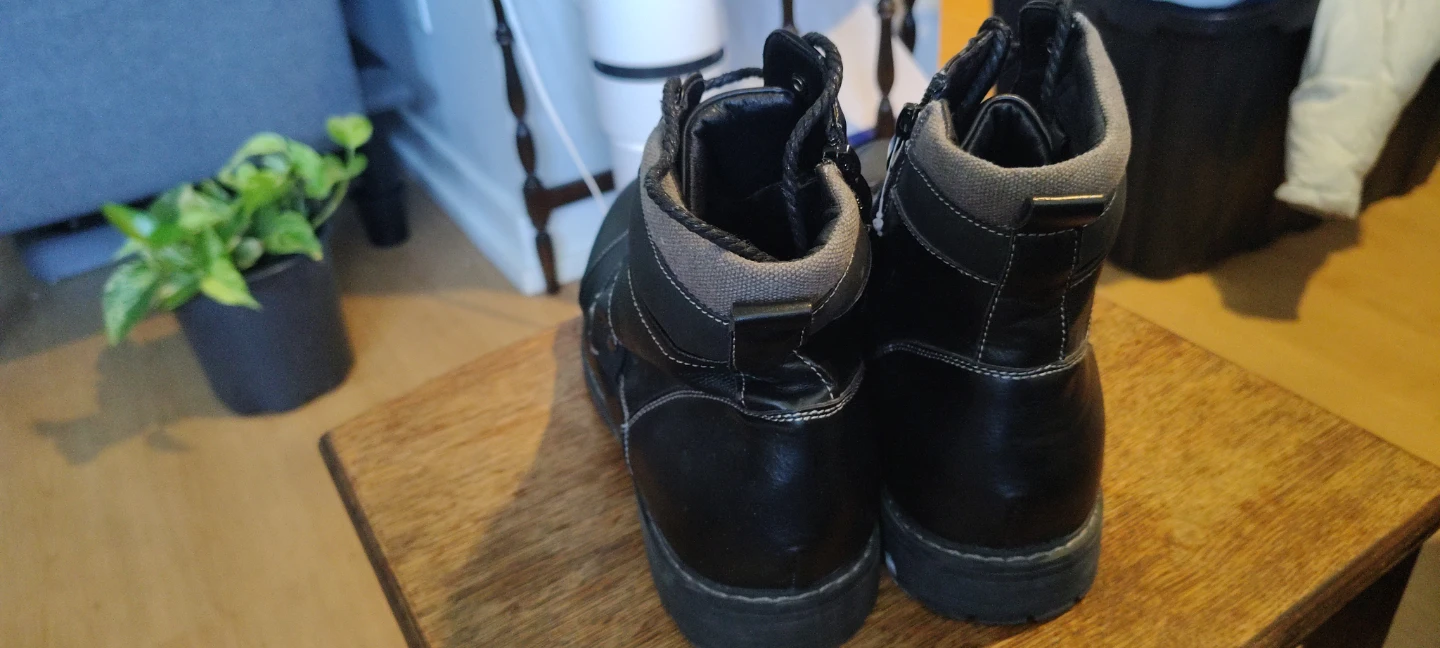 Black Men's Lace-up Ankle Boots - photo 4