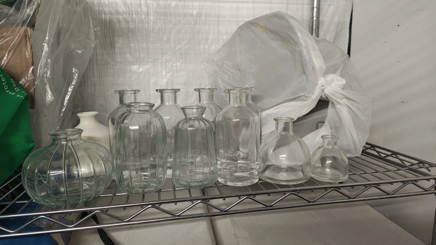 Box of Assorted Bud Vases
