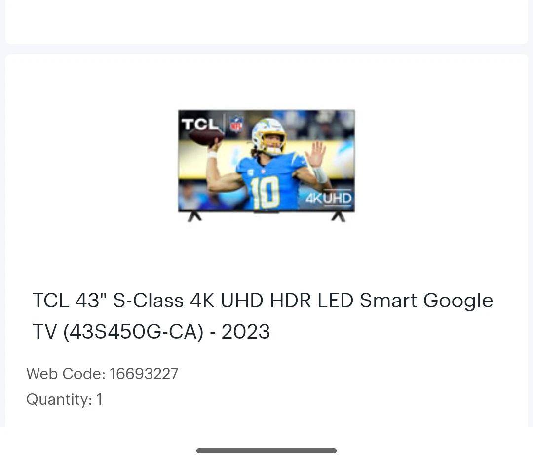 TCL 43" 4K UHD Smart Google TV - photo 3