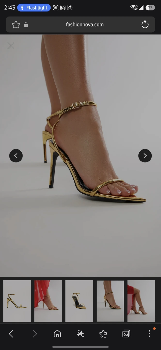 Fashion Nova Gold Strappy Stiletto Heels - photo 2