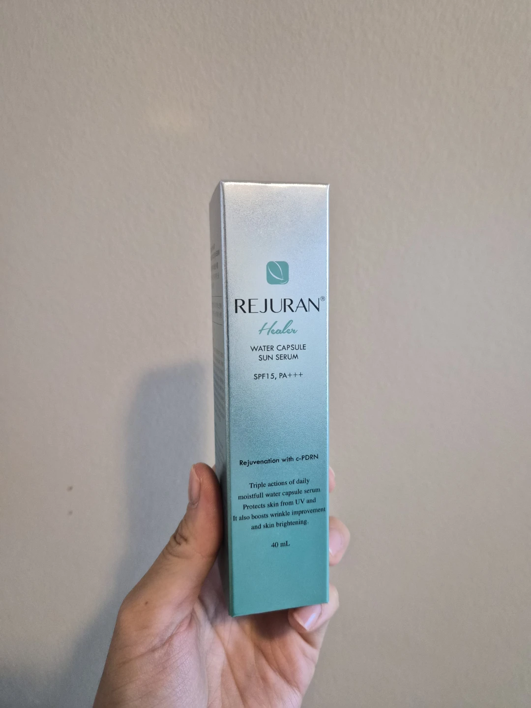 New REJURAN Healer Water Capsule Sun Serum SPF15 PA+++