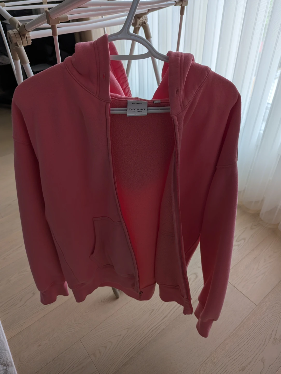 Aritzia Sweatfleece Boyfriend Fit Zip-Up Hoodie