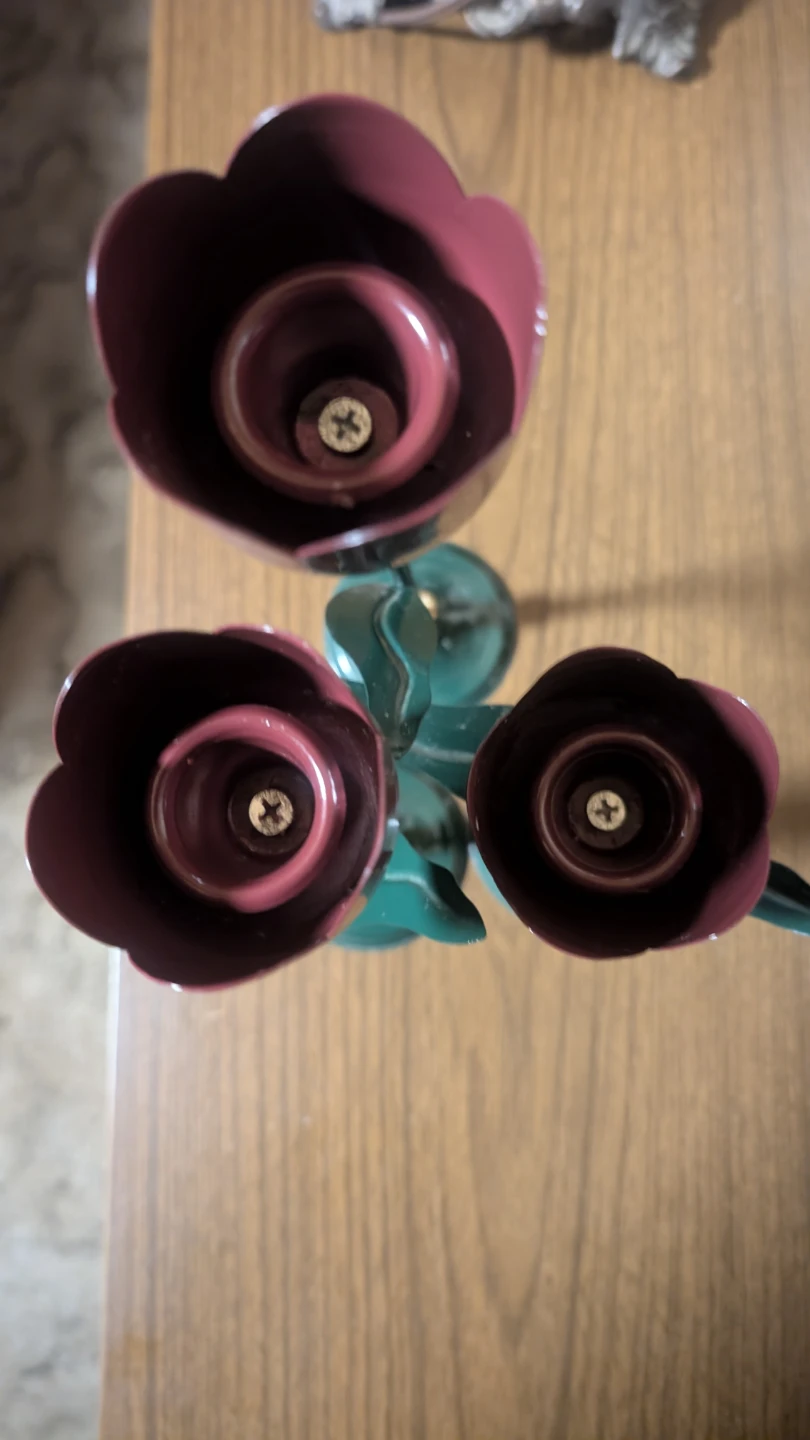 Set of 3 Tulip/Rose Candlesticks - photo 2
