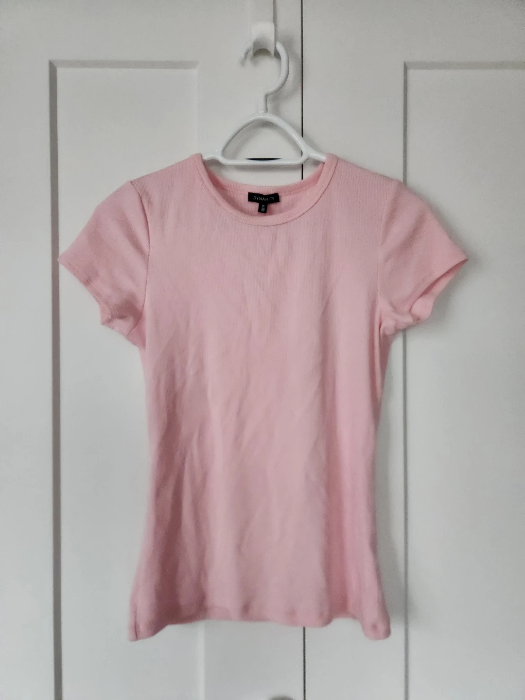 Dynamite Pink Ribbed T-Shirt