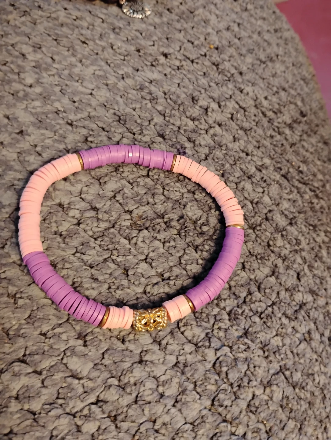 Pink and Purple Beaded Bracelet - photo 3