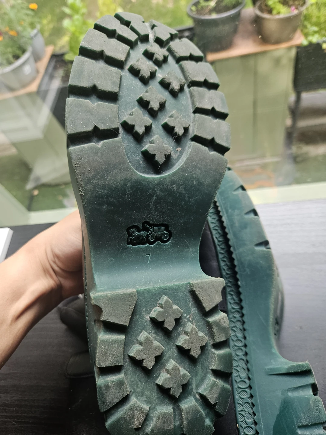 Coach Leather Boots with Green Platform Sole - photo 4