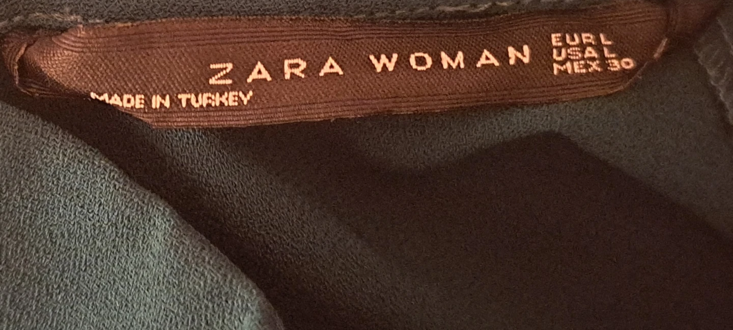 ZARA WOMAN green mock neck dress - photo 2