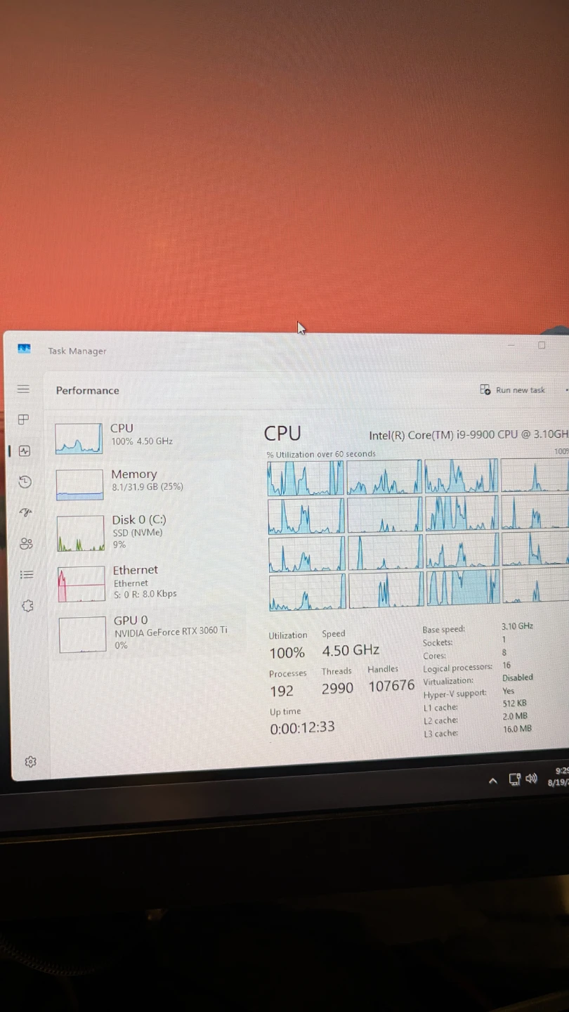 Gaming PC, i9-9900 5GHz, RTX 3060 Ti, 32GB DDR4, 1TB M.2 SSD - photo 3