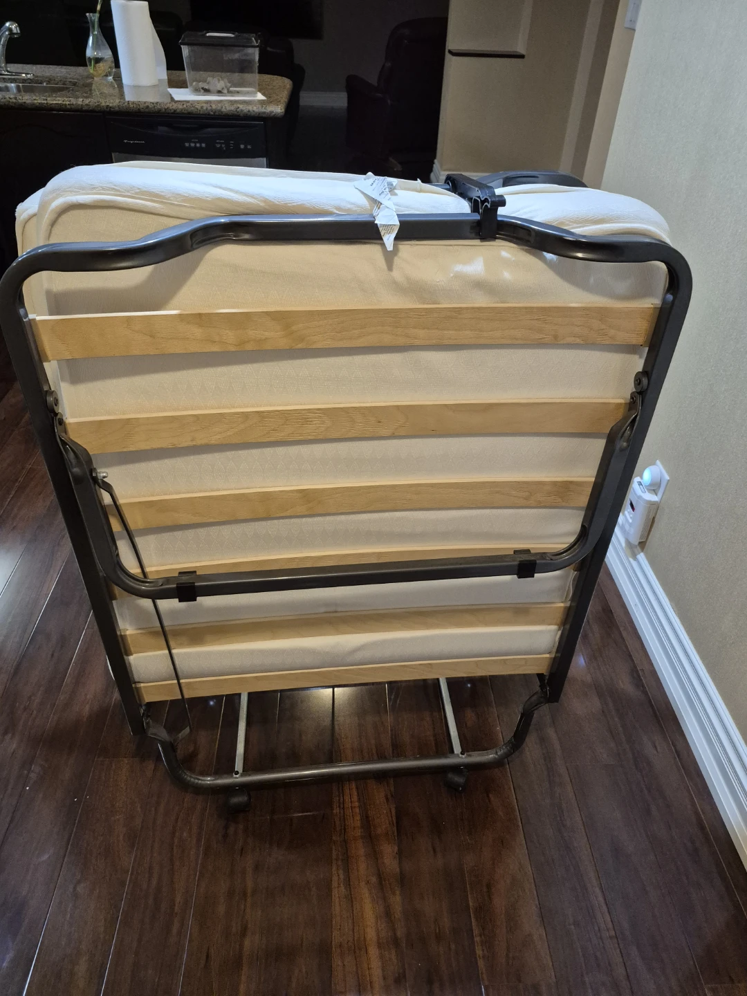 Twin Size Rollaway Bed with Memory Foam Mattress, Foldable - photo 2