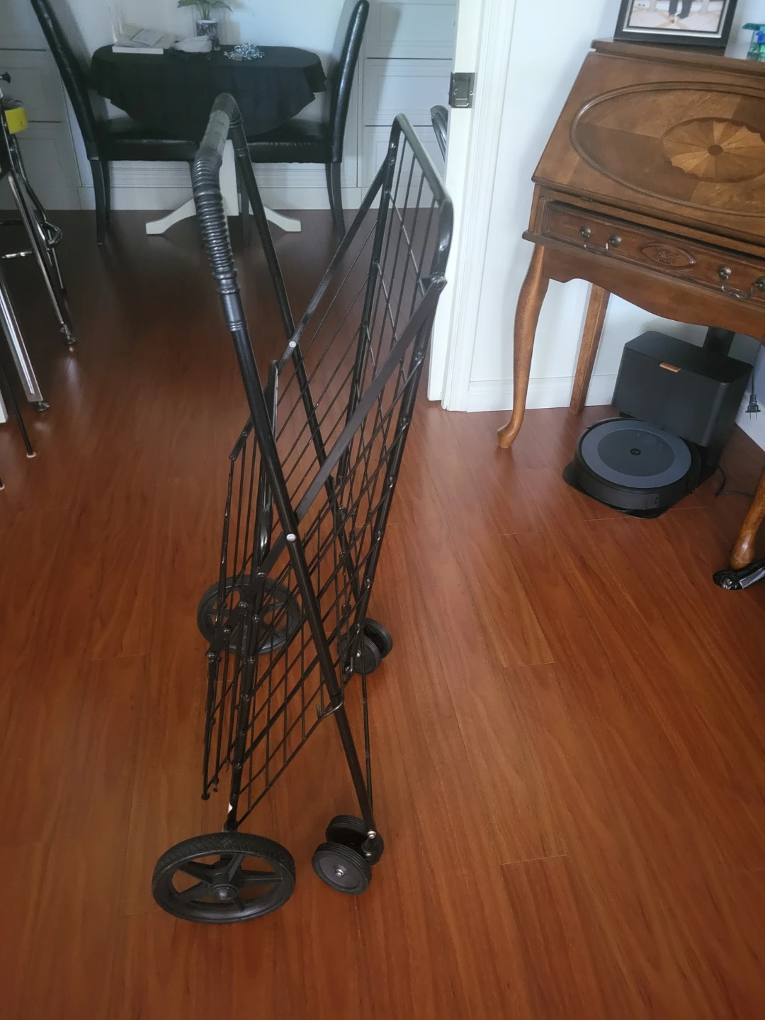 Black Folding Shopping Cart Trolley - photo 2
