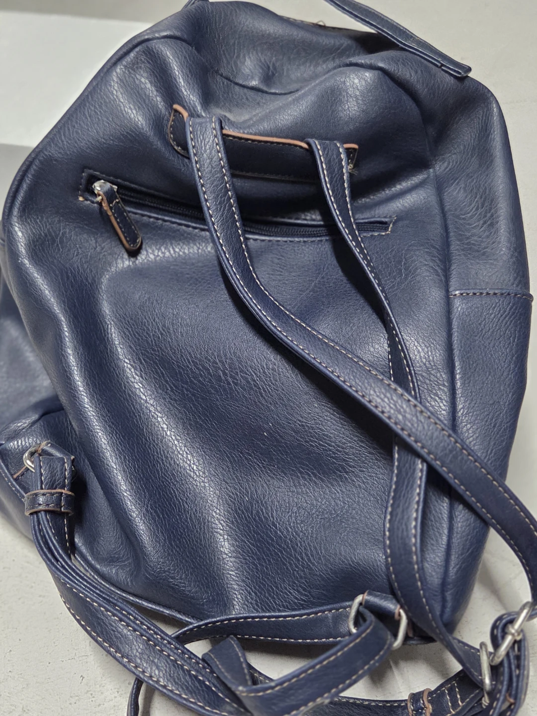 Roots Navy Faux Leather Backpack - photo 4