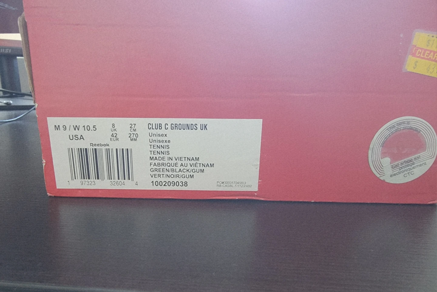 Reebok Club C Grounds UK unisex Shoes Green/Black/Gum - photo 4