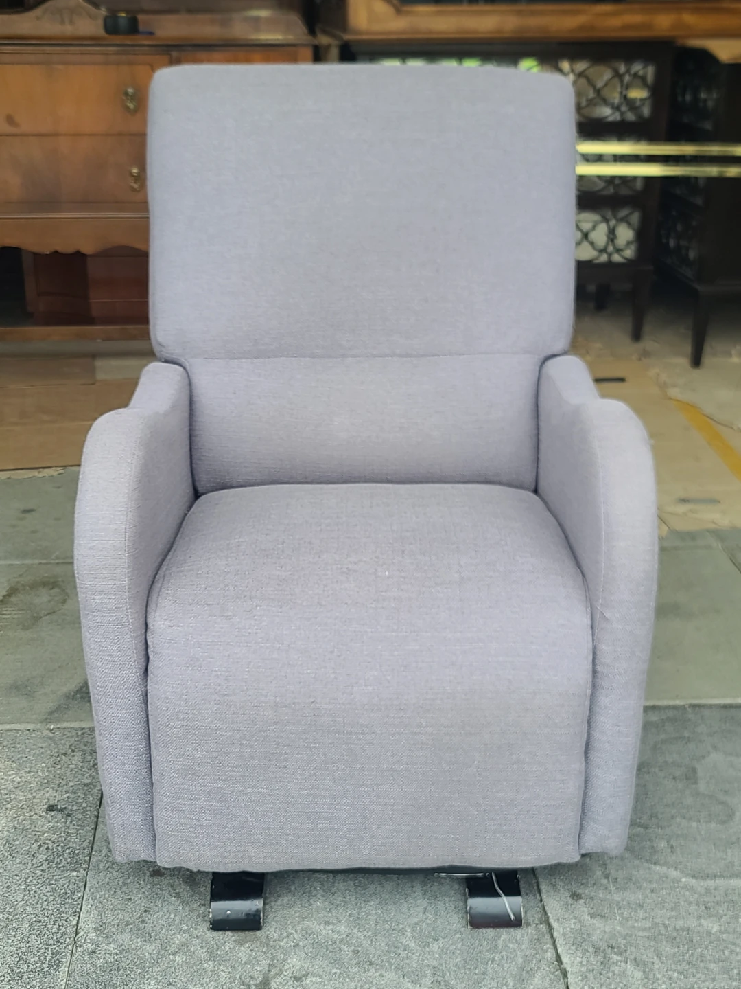 Modern Lavender Upholstered Glider Recliner