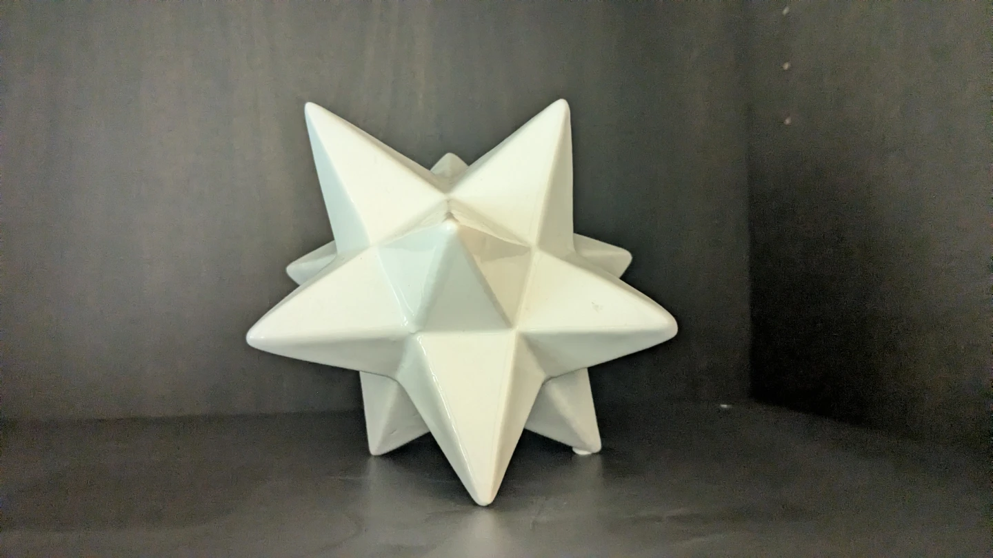 White Geometric Star Decorative Object