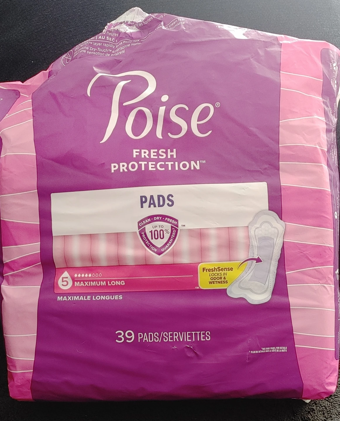 Poise Fresh Protection Maximum Long Pads