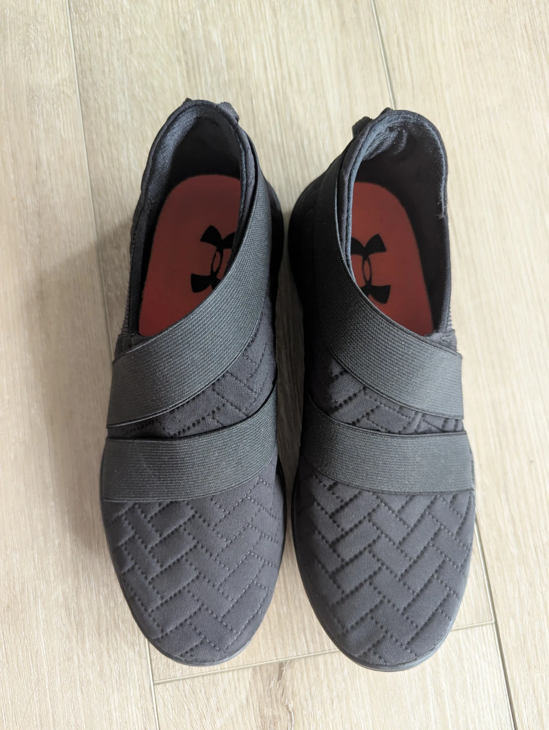 Under Armour Black Quilted Slip-On Shoes