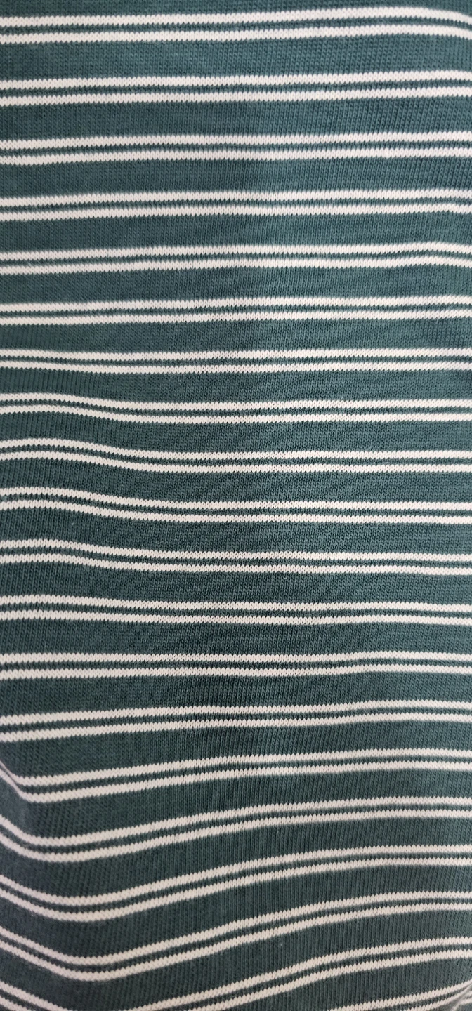 Calvin Klein Men's Striped Polo Shirt - Green/White - photo 3
