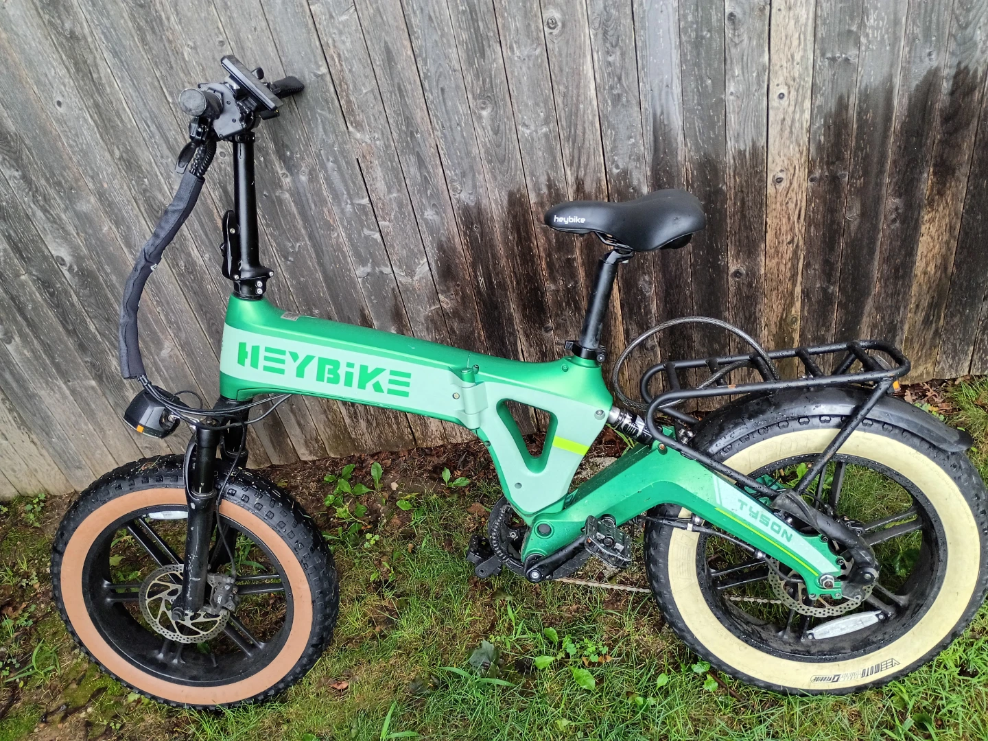 HEYBIKE Electric Folding Fat Tire Bike - Green