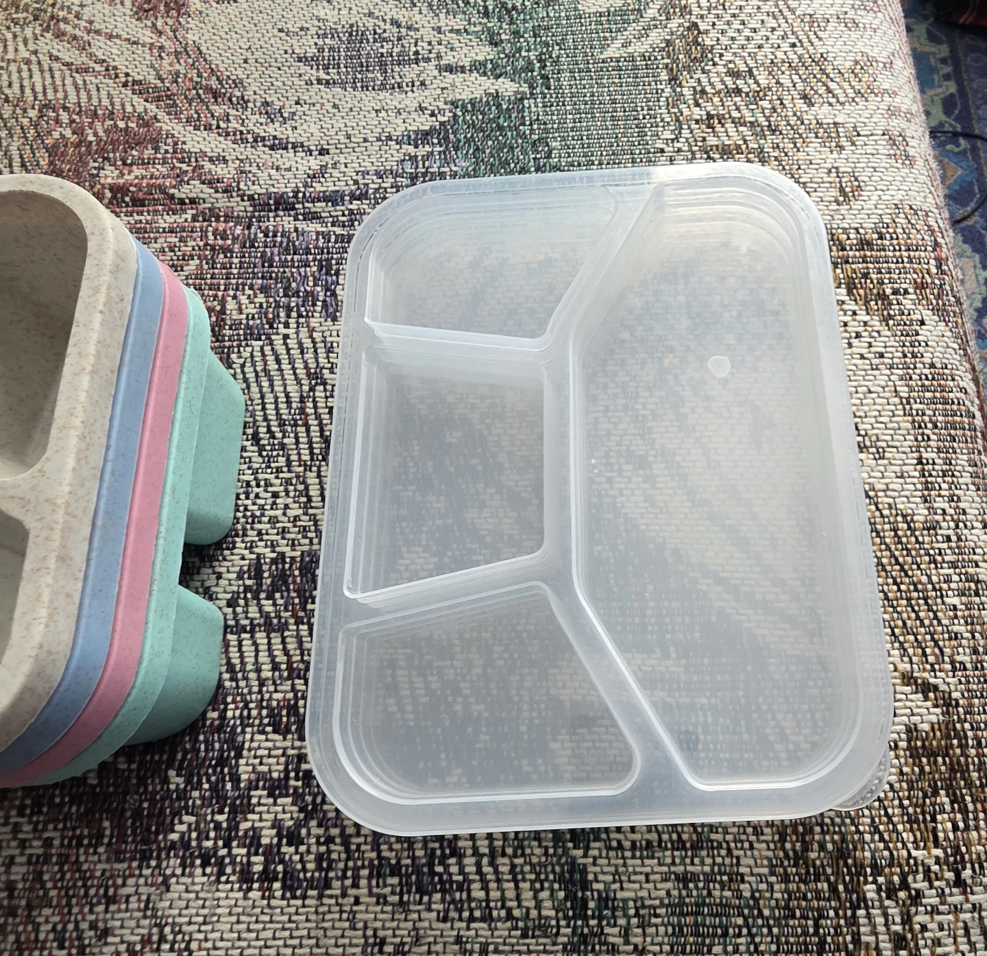Set of 5 Divided Bento Lunch Boxes with Lids - photo 2