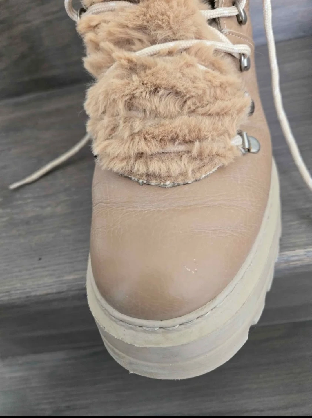 RKO Lace-up Fur Lined Boots - Size 38 - photo 5