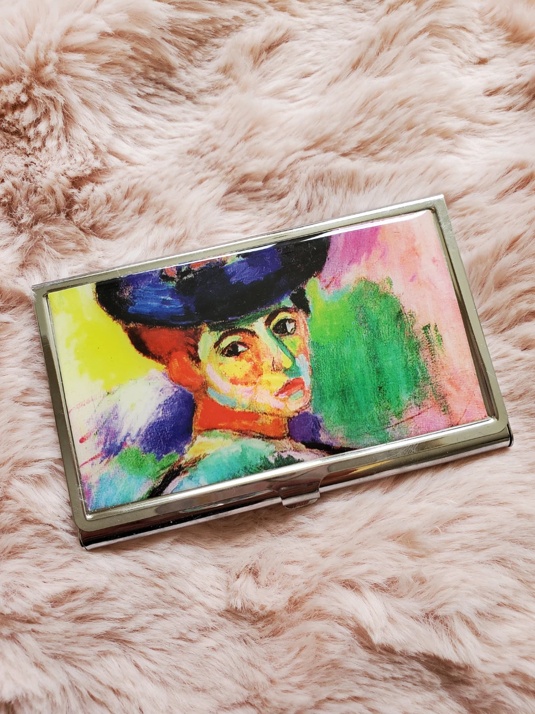 New Business Card Holder Case Compact Mirror with Matisse Print