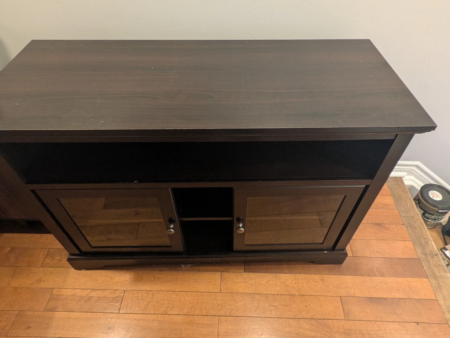 Dark Wood Media Console / TV Stand