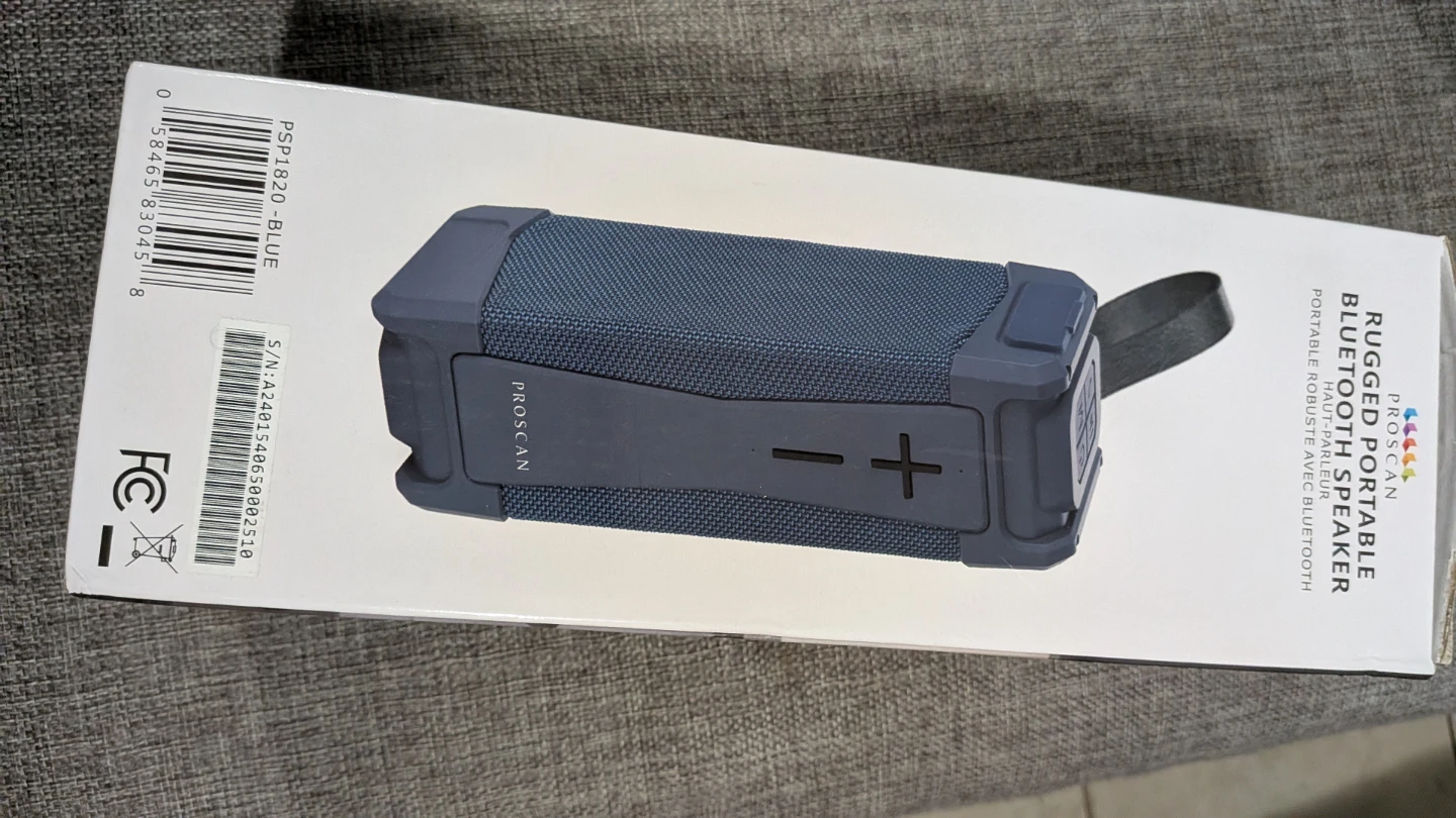 ProScan Rugged Portable Bluetooth Speaker - Blue