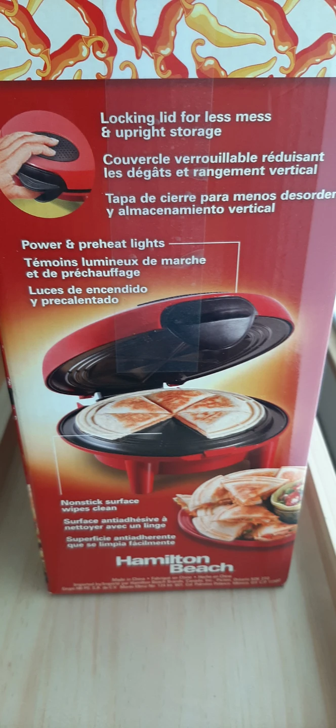 Hamilton Beach Quesadilla Maker-New - photo 4