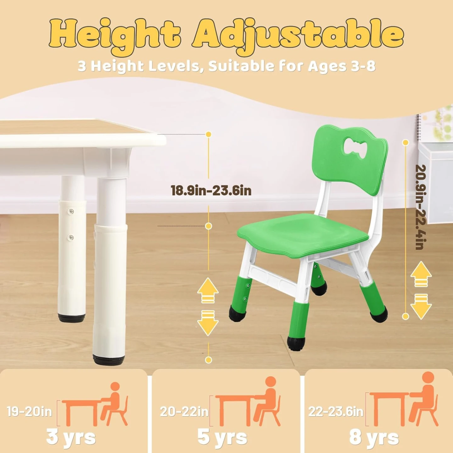 BNIB - FUNLIO Kids Table and 6 Chairs Set - photo 4