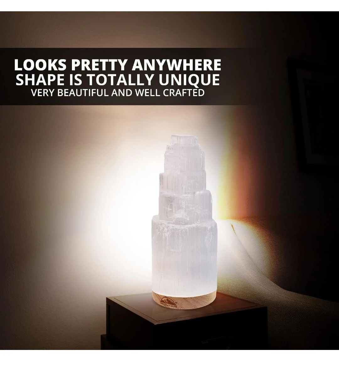 New Himalayan Glow Natural Selenite Crystal Lamp - photo 3
