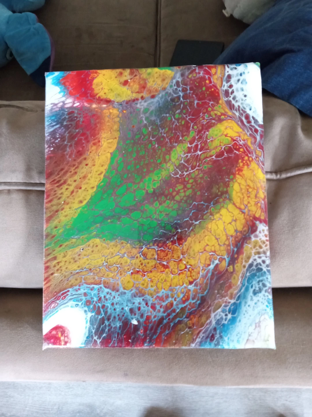 Abstract Acrylic Pour Painting - photo 2