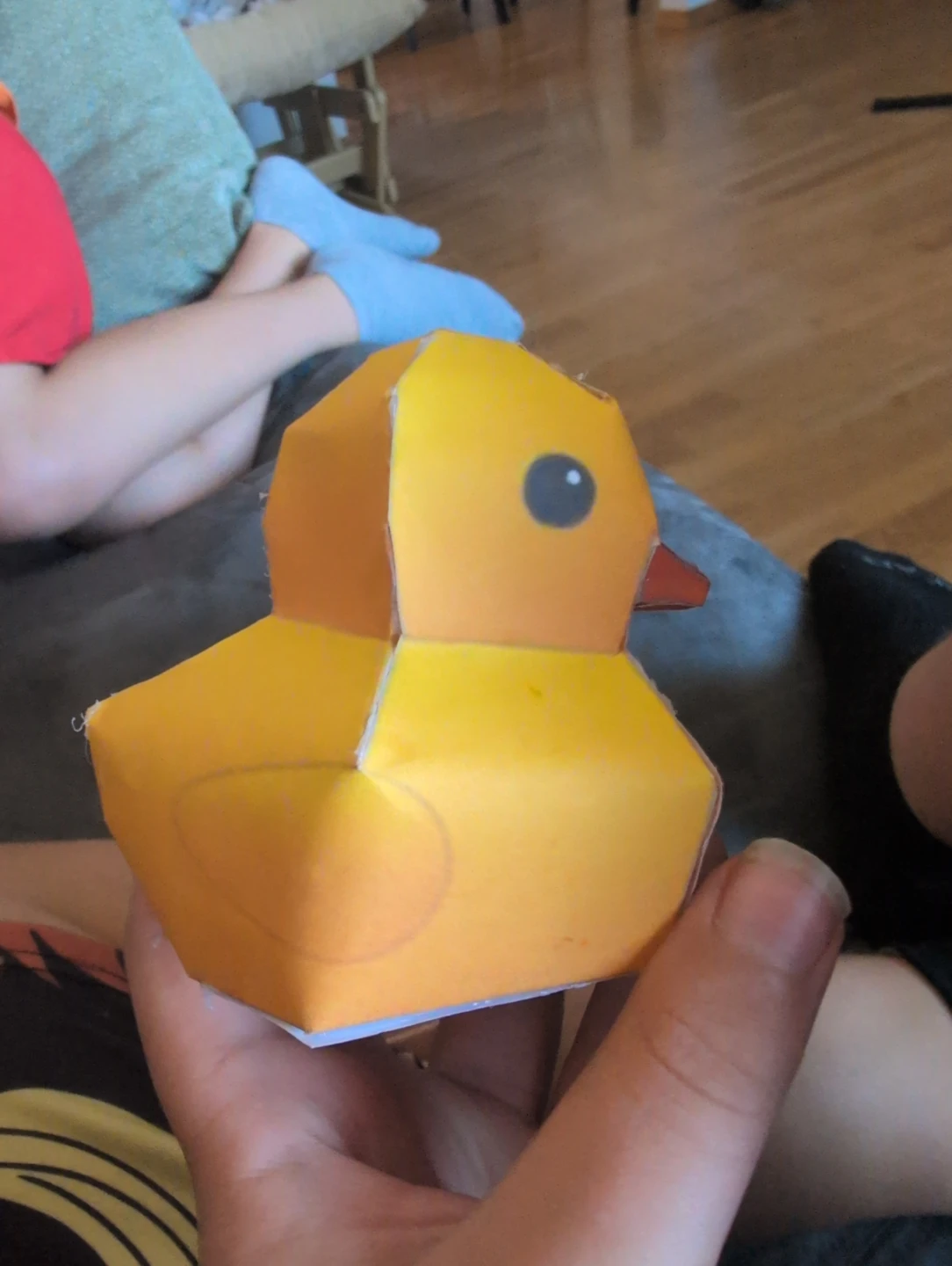 Yellow Papercraft Duck Figurine - photo 2