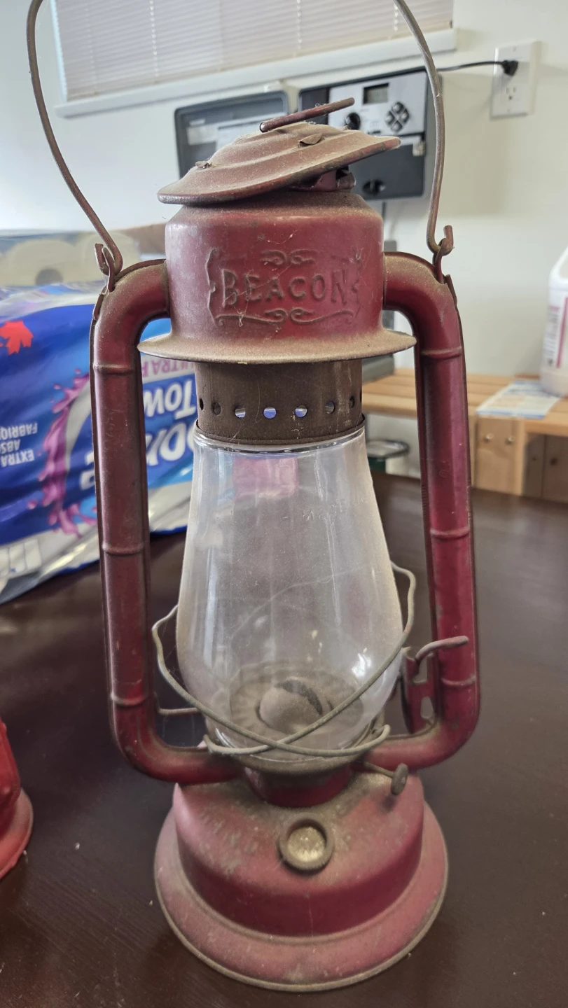 Vintage Beacon and Jupiter Red Lanterns (2)