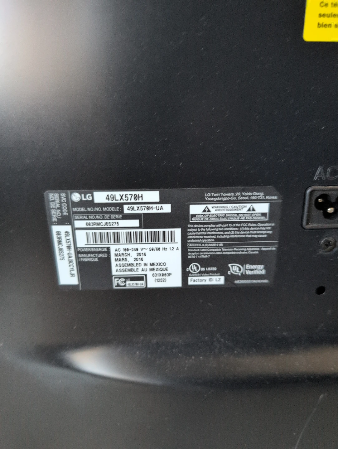 LG 49LX570H Monitor - photo 2