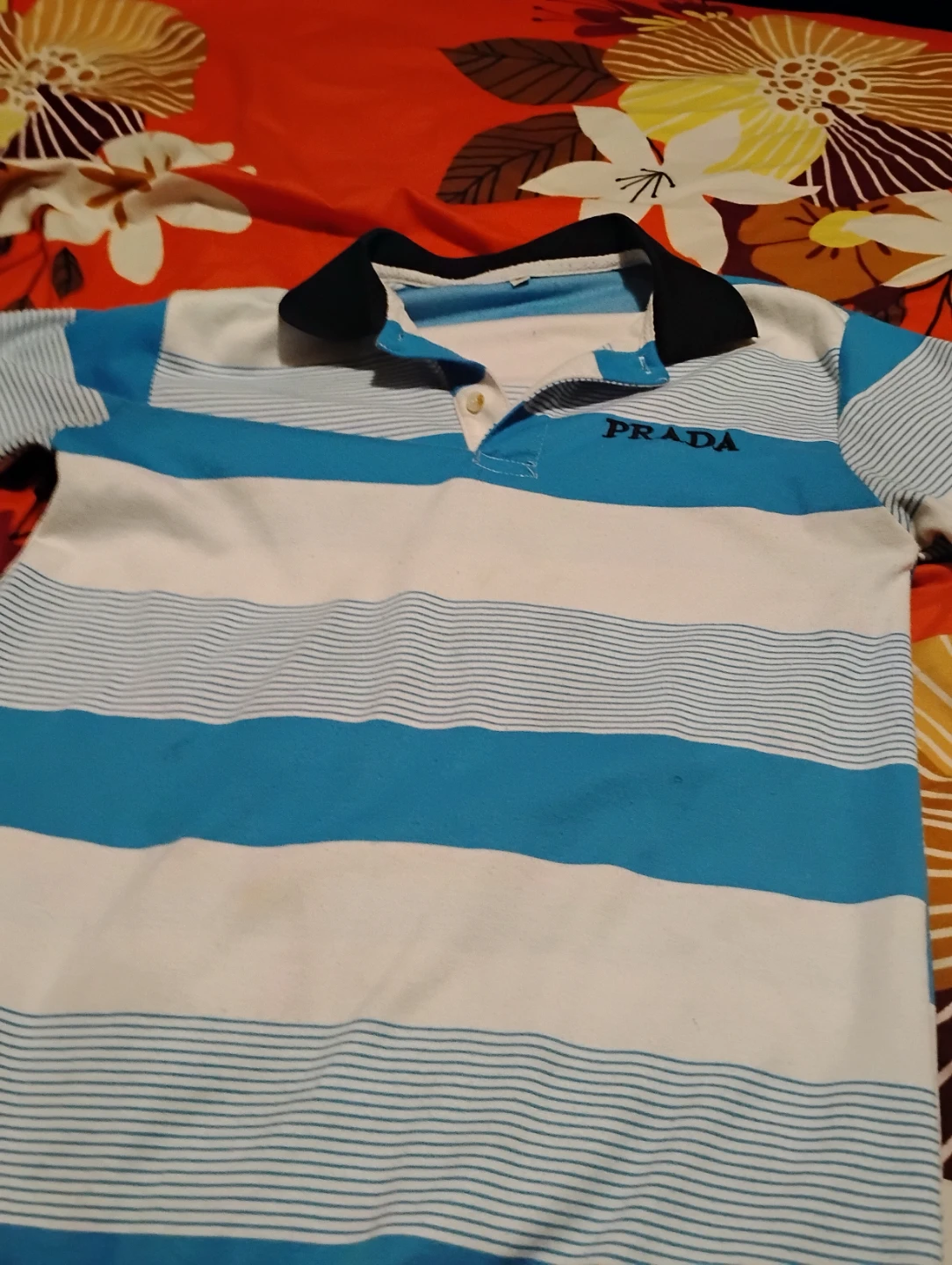 PRADA Striped Polo Shirt