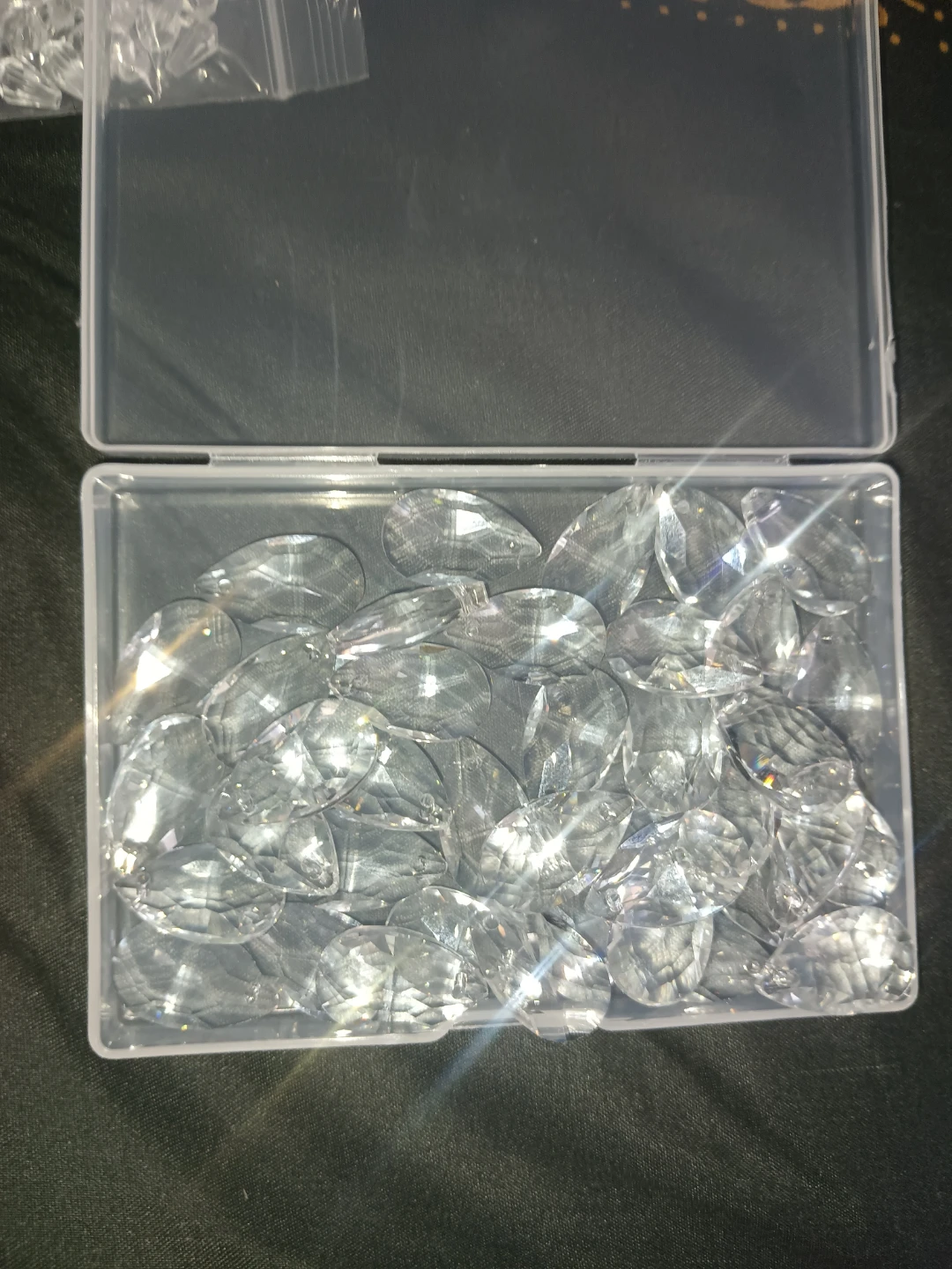 Faceted Clear Crystal Teardrop pendant 40 ct - photo 4