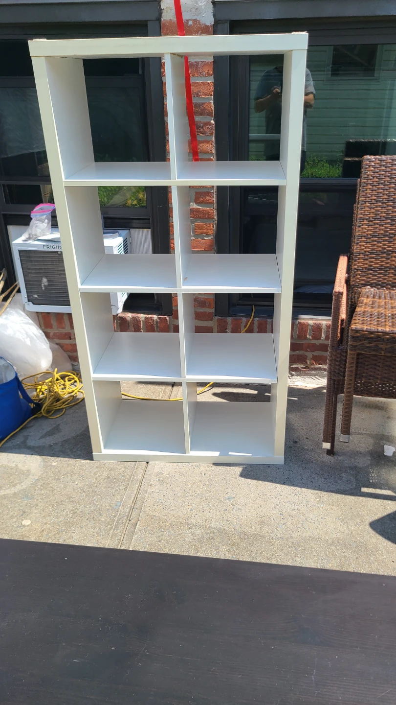 White 8-Cube Storage Shelf - photo 2