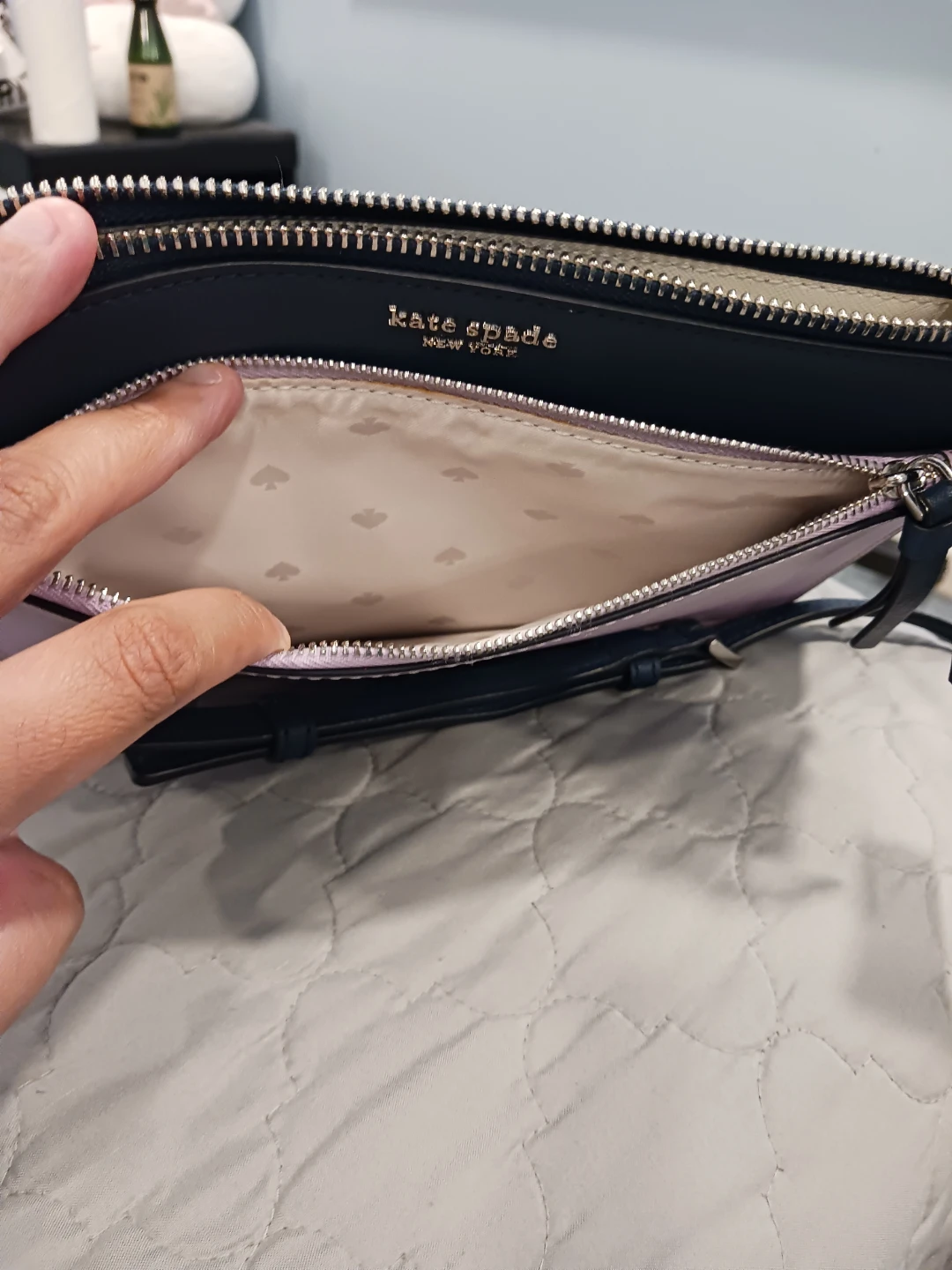 Kate Spade New York Crossbody Bag Pink/Teal Leather - photo 3