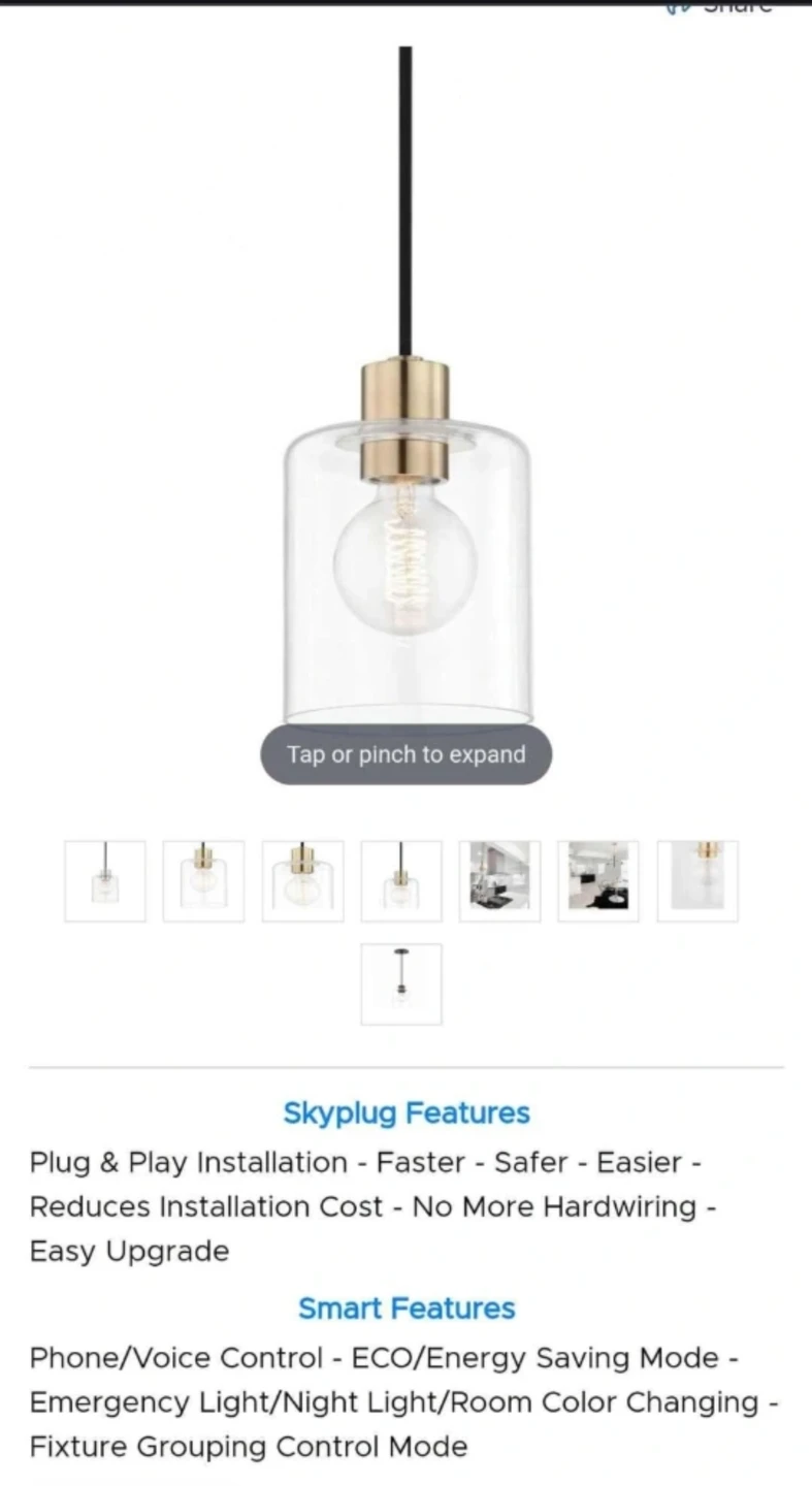 Mitzi H108701-AGB Neko-One Light Pendant - Brass Finish