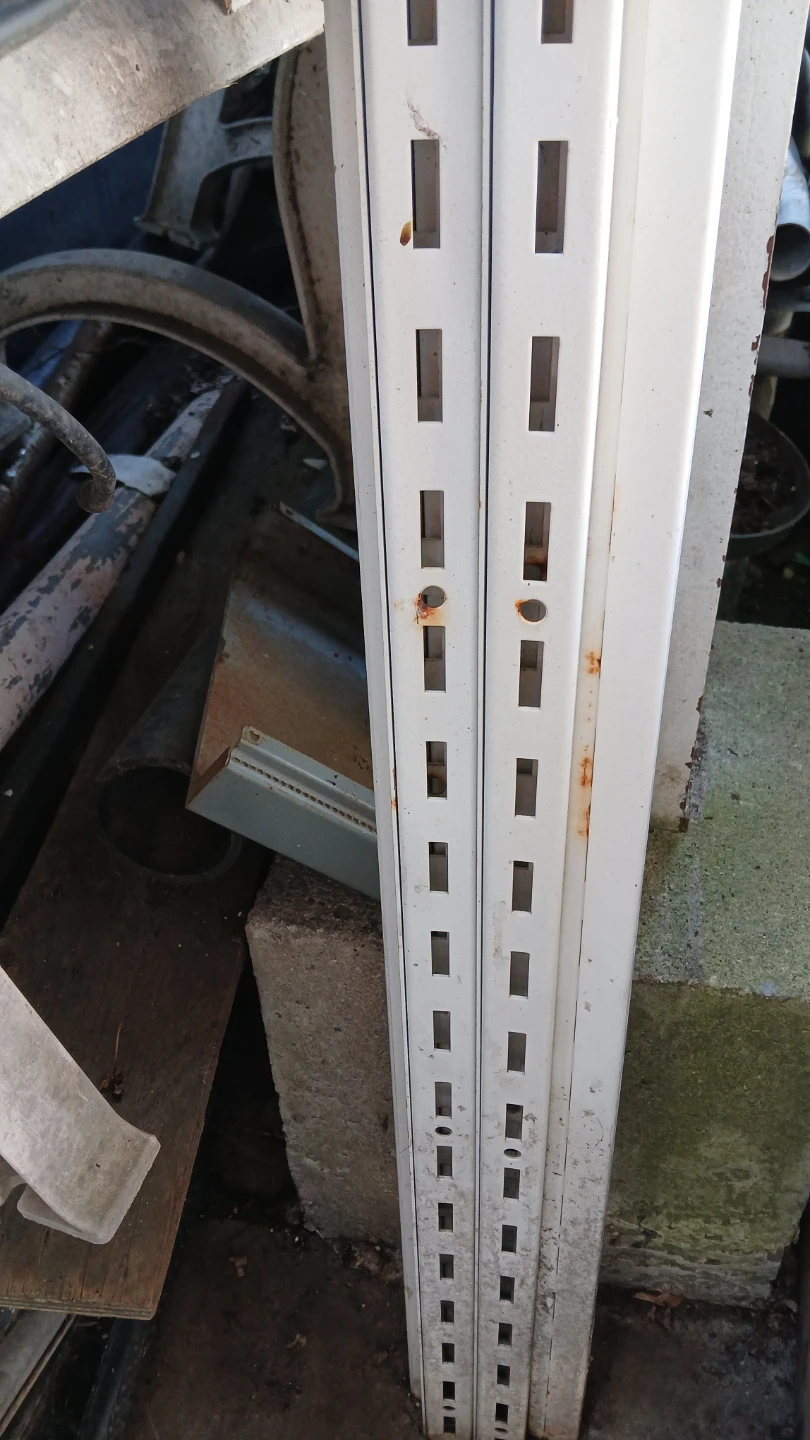 Metal runners for shelving for $20.00