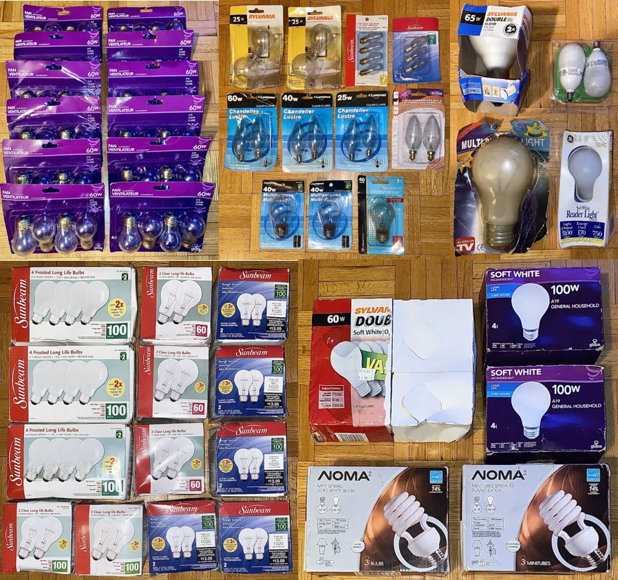 MEGA Lightbulb Lot - 130+ Assorted Bulbs (Rare Variety)