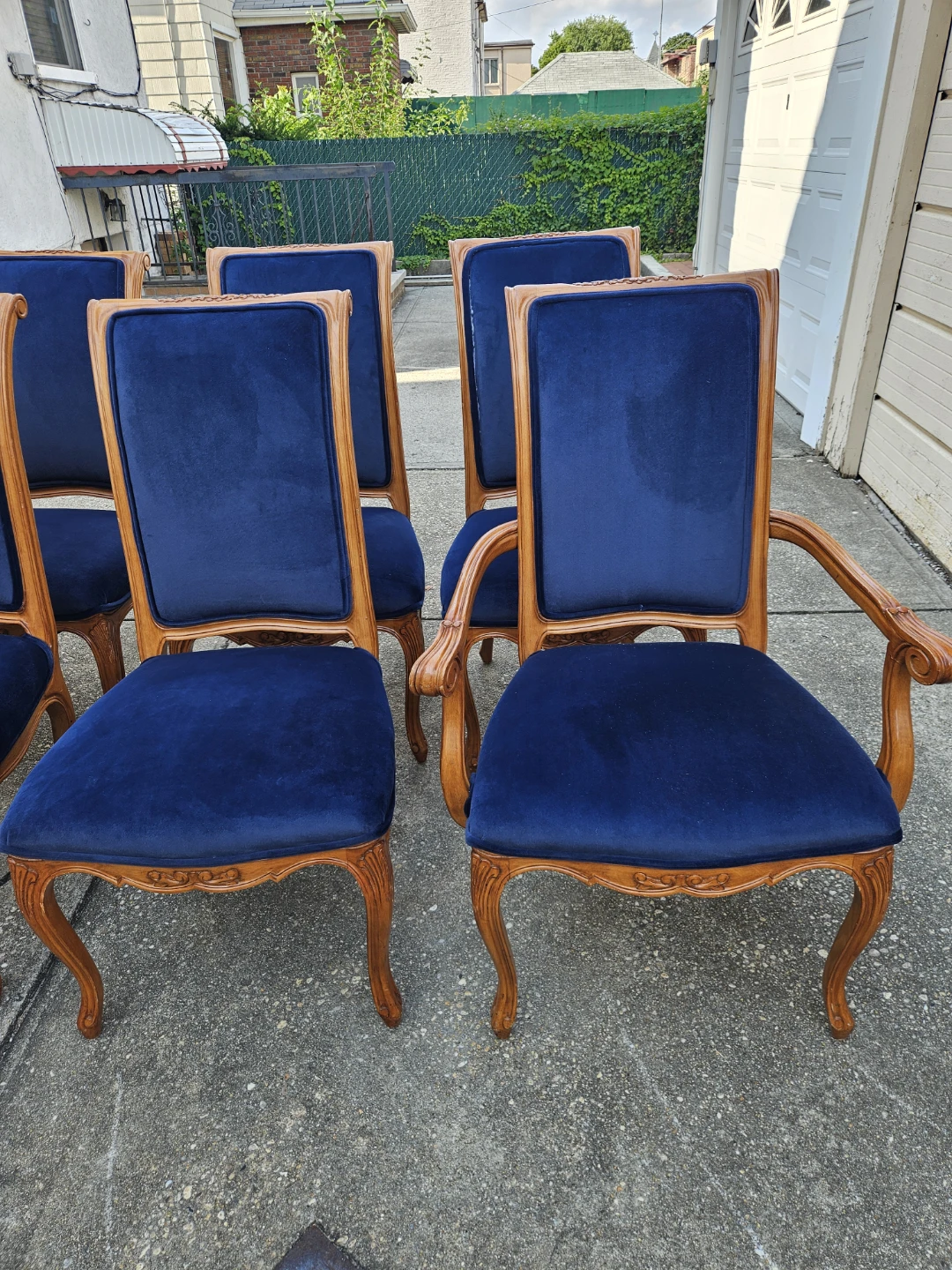 Beautiful blue velvet chairs - photo 2