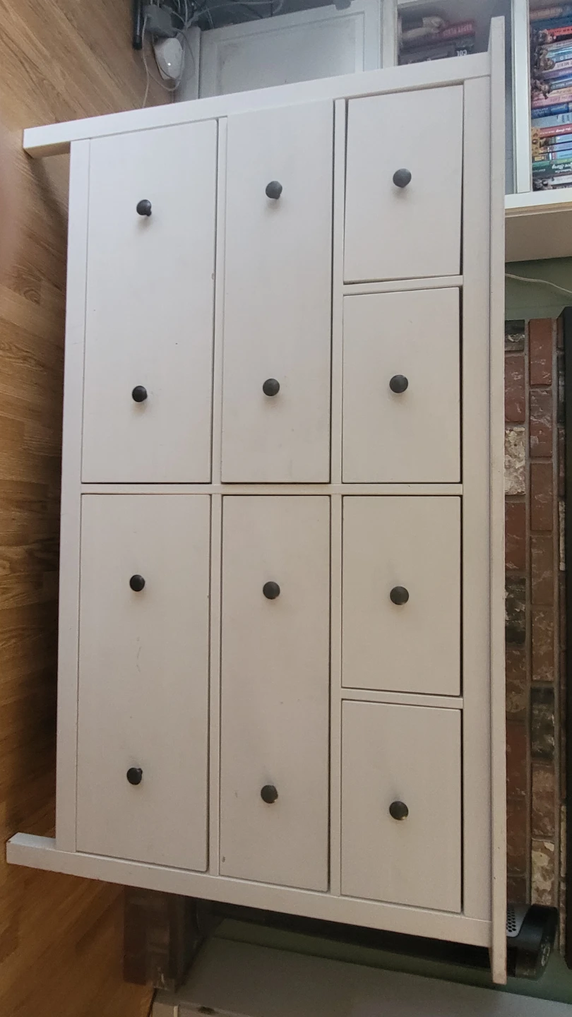 White 8 drawer IKEA dresser